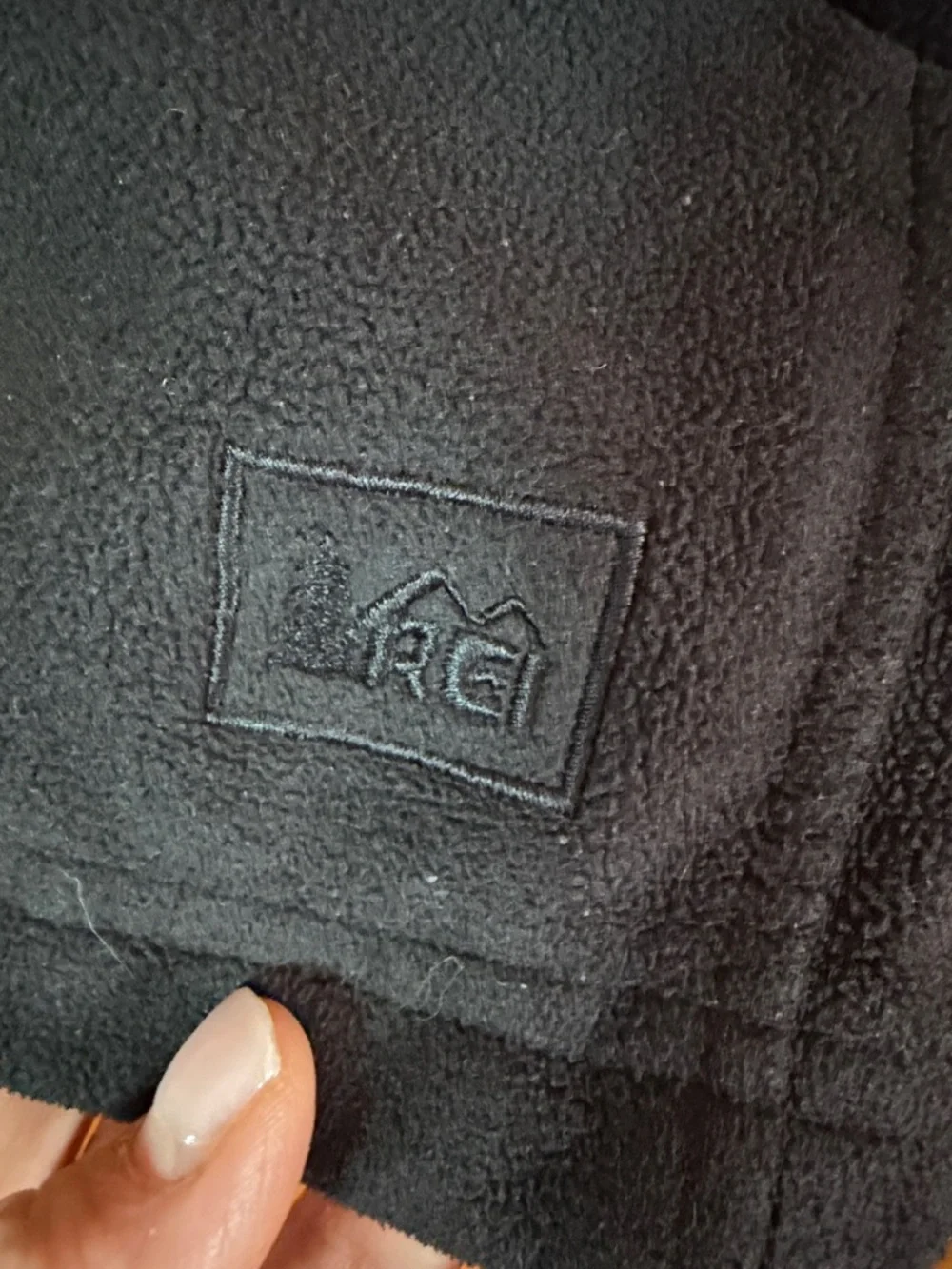 REI Black Fleece Jacket with Logo